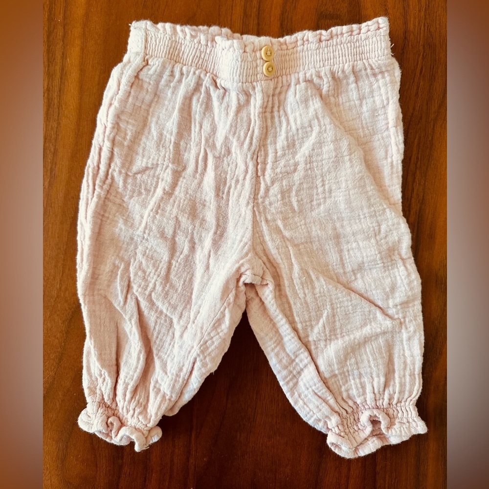 🤩 BUY 2, GET 1 FREE 🎉 H&M Soft Pink Cotton Pull-on Pants / 6mo